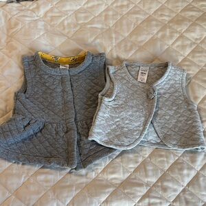 Carter’s Quilted Gray Baby Vests Set 18m ❄️